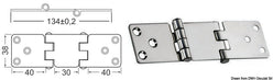 Cerniera inox 134x38 mm