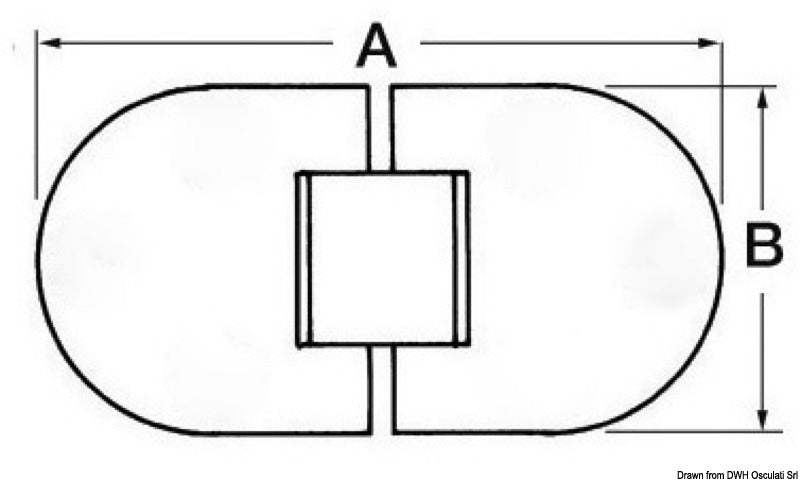 Cerniera a filo 76x38 mm