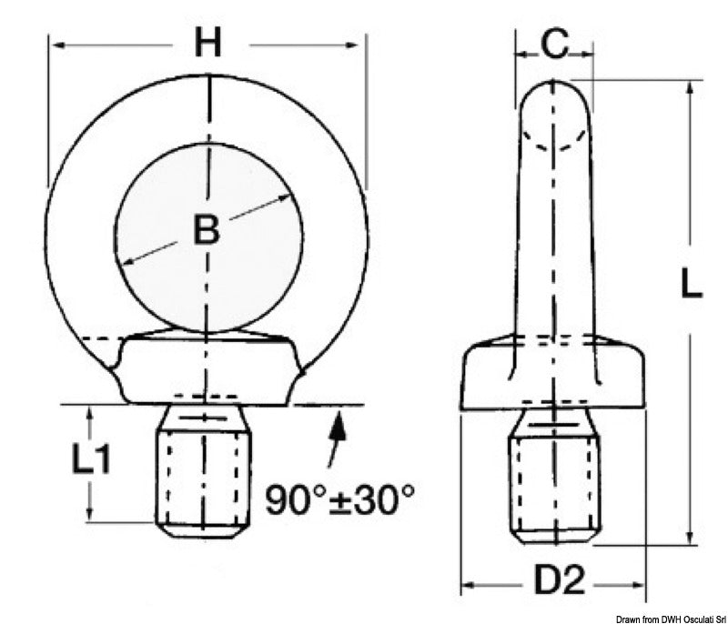 Golfare maschio 8 mm