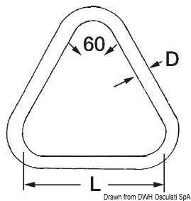 Triangoli inox 8x50 mm