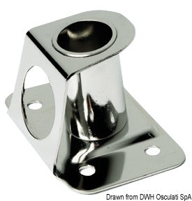 Base candeliere inox 4° 25 mm