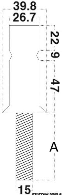 Basetta candeliere 30 x 2 mm