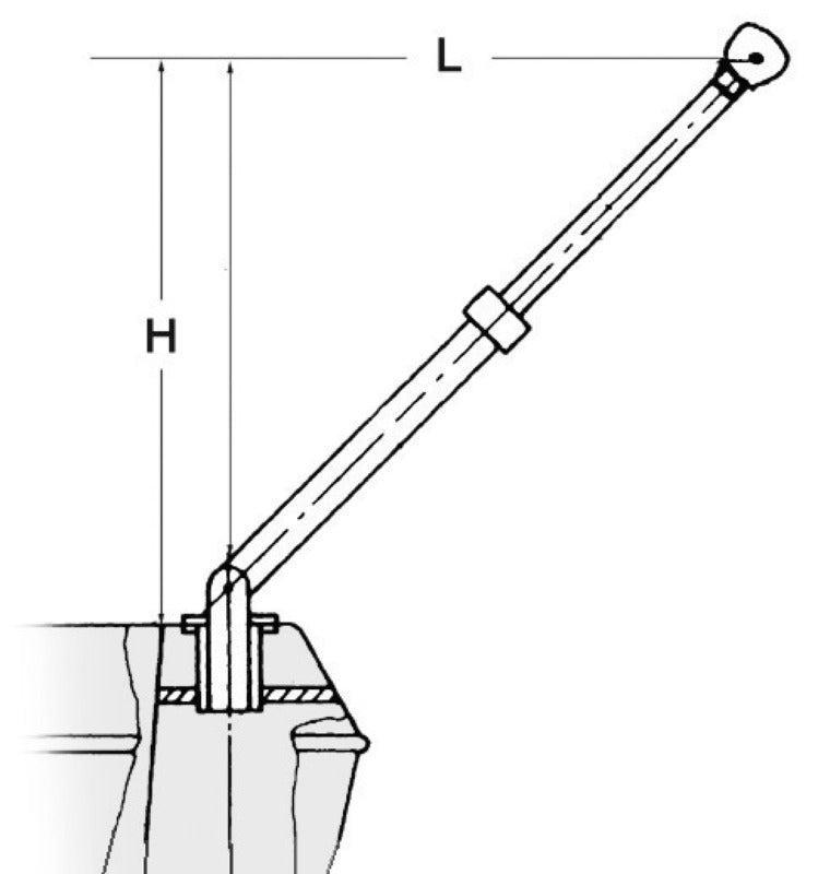 Gruetta telescopica lega leggera max 280 kg