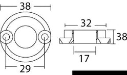 Anodo per Vetus Bow 25