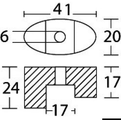 Anodo per Vetus Bow 23A/50/80