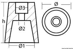 Anodo linea asse radice mm 25