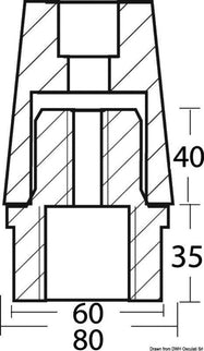 Solo anodo per assi 60 mm