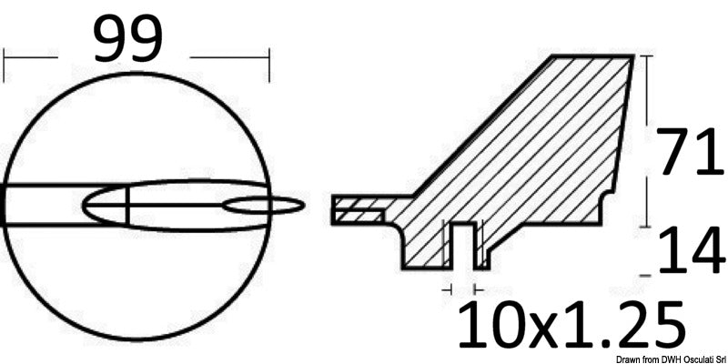 Anodo alluminio Yamaha 225/300 HP