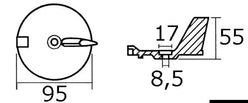 Anodo pinna Yamaha zinco