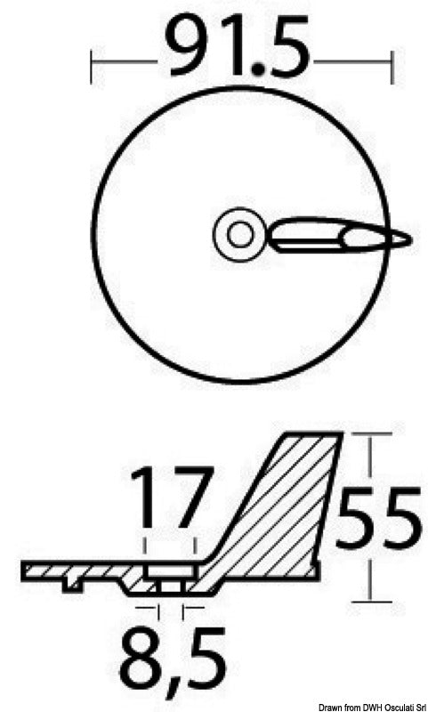 Anodo alluminio Yamaha 20/50 HP