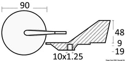 Anodo alluminio Yamaha 50/90 HP