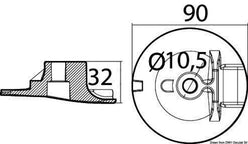 Anodo zinco piastra motore