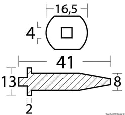 Anodo Yamaha 20/25 HP