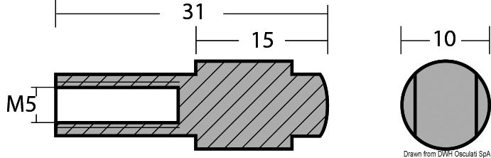 Anodo Yamaha  9,9 HP