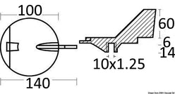 Anodo zinco Yamaha Mariner 100/225 HP