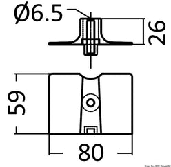 Anodo alluminio Yamaha mm 80x58