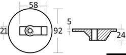 Anodo magnesio Alpha/Bravo 35/300 HP