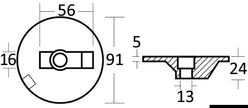 Anodo magnesio pinna piatta Bravo