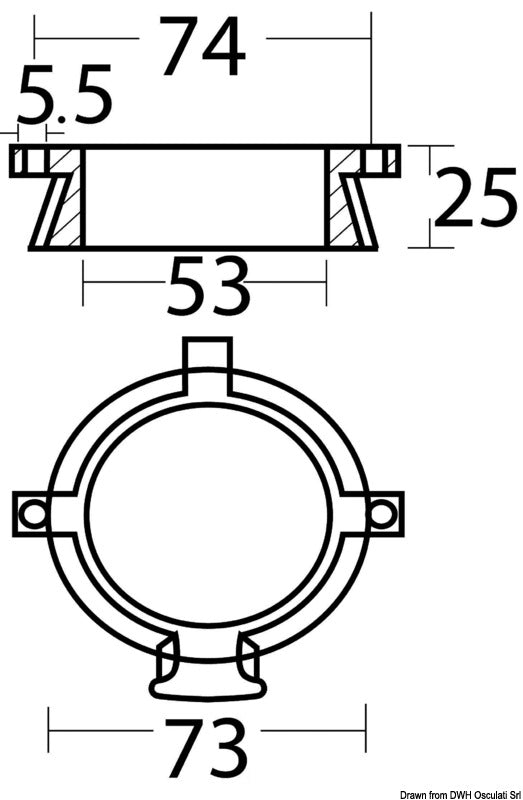 Anodo alluminio collare Alpha