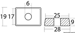 Anodo alluminio Mercury 4/5/6 HP