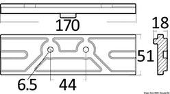 Anodo piastra FB Mercury/Mariner 150 HP