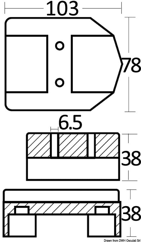 Anodo alluminio Mercruiser poppieri