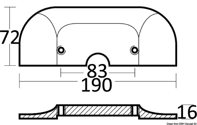 Anodo alluminio piastra AlphaOne E/FB