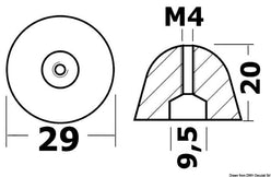 Anodo Bow Truster Ø mm 29x20