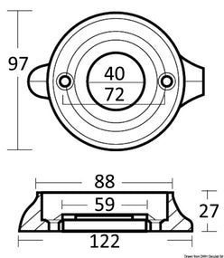 Anodo Volvo SeaDrive Ø mm 97