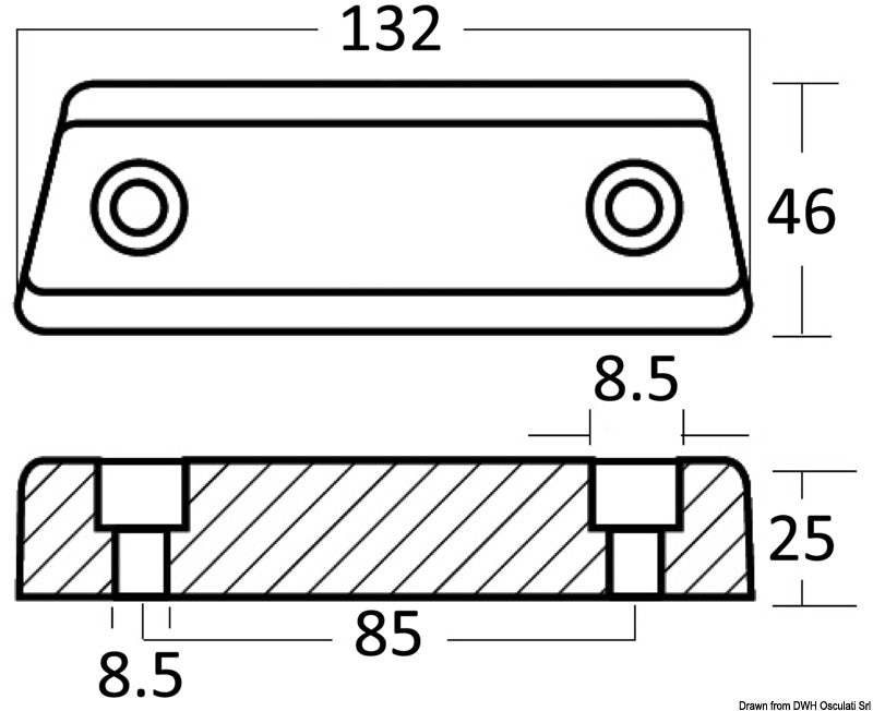 Anodo magnesio base Volvo DuoProp 290