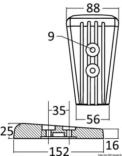 Anodo magnesio piede Volvo SX/DPS