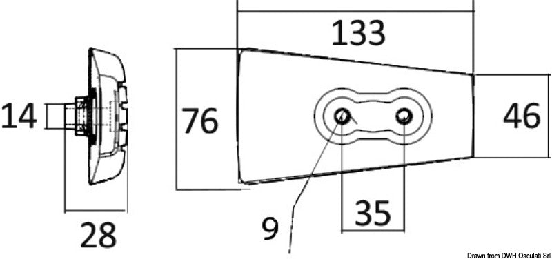 Anodo alluminio Volvo DP/DPR Drive