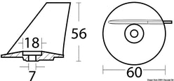 Anodo pinna Tohatsu 25/50HP