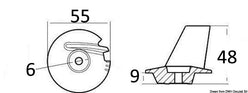 Anodo alluminio Tohatsu 8/20 HP - 4 tempi