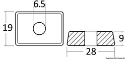 Anodo zinco Tohatsu 4/6 HP - 2/4 tempi