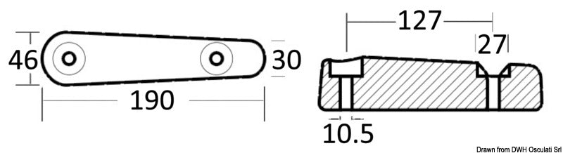 Anodo per trasmissione Arneson 192x47x30