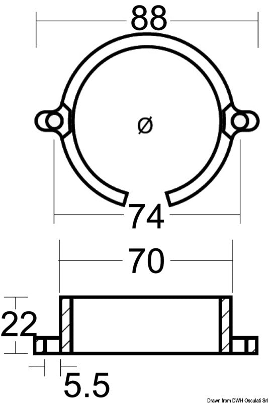 Anodo asse elica Mercruiser Bravo I