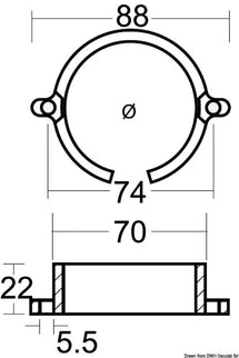 Anodo asse elica Mercruiser Bravo I