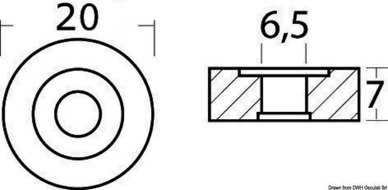 Anodo magnesio a rondella