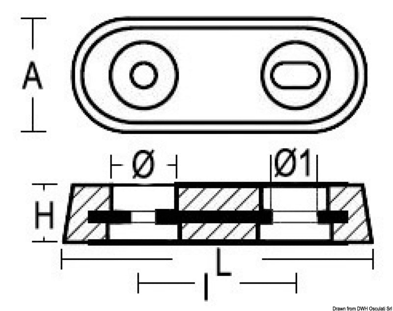 Anodo ovale VETUS 335 g