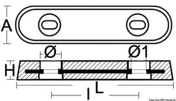 Anodo ovale VETUS 2400 g