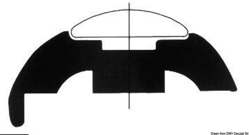 Base per profili PVC bianco 50 mm