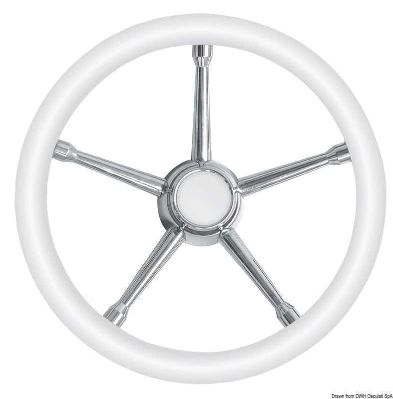 Volante A inox/bianco 350 mm