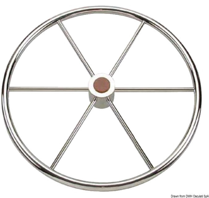 Timone ruota inox 6 razze 700 mm