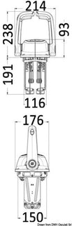 Scatola bileva c/trim, cromo B502CHT/L