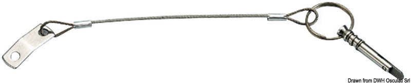 Piastra + cavo inox, con linguetta