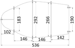 Telone universale cm 427/488 grigio 300D