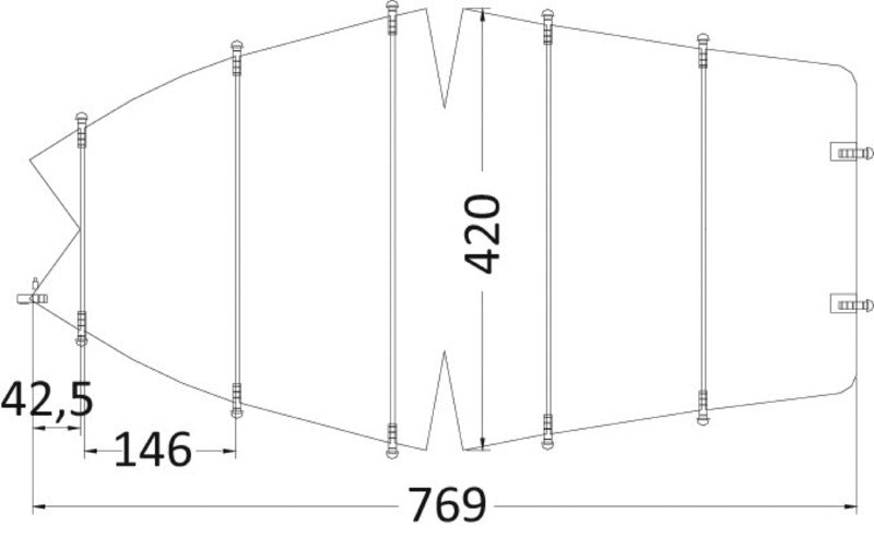 Telone universale cm 630/710 grigio 600D