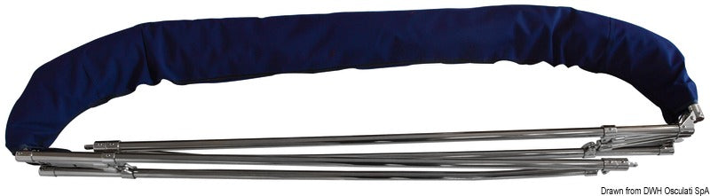 Capottina 4 archi Inox alta cm 240/250 blu