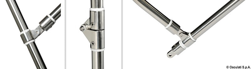 Capottina 4 archi Inox alta cm 220/230 colore BIANCO